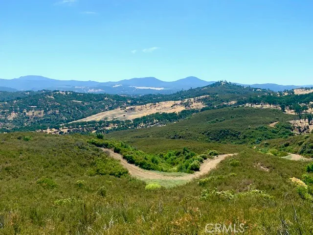 a view of a lush green hillside and houses