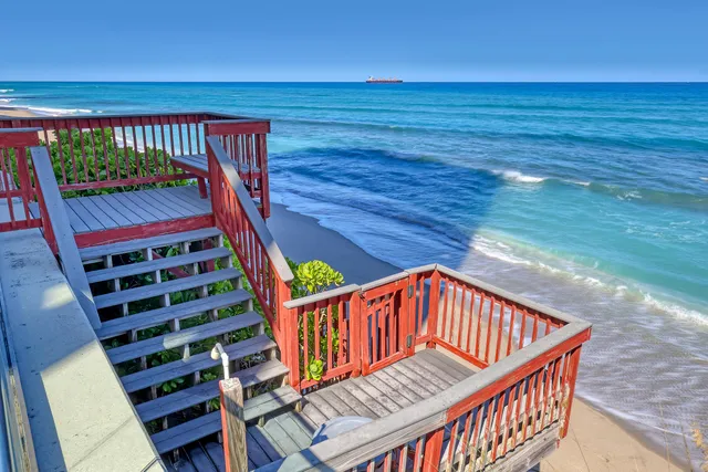 a view of an ocean and beach