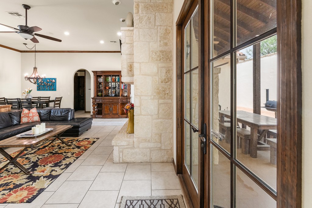 3801-1 Club House Road Kerrville, TX 78028 - Photo 20 of 26 a hallway with a view of living room