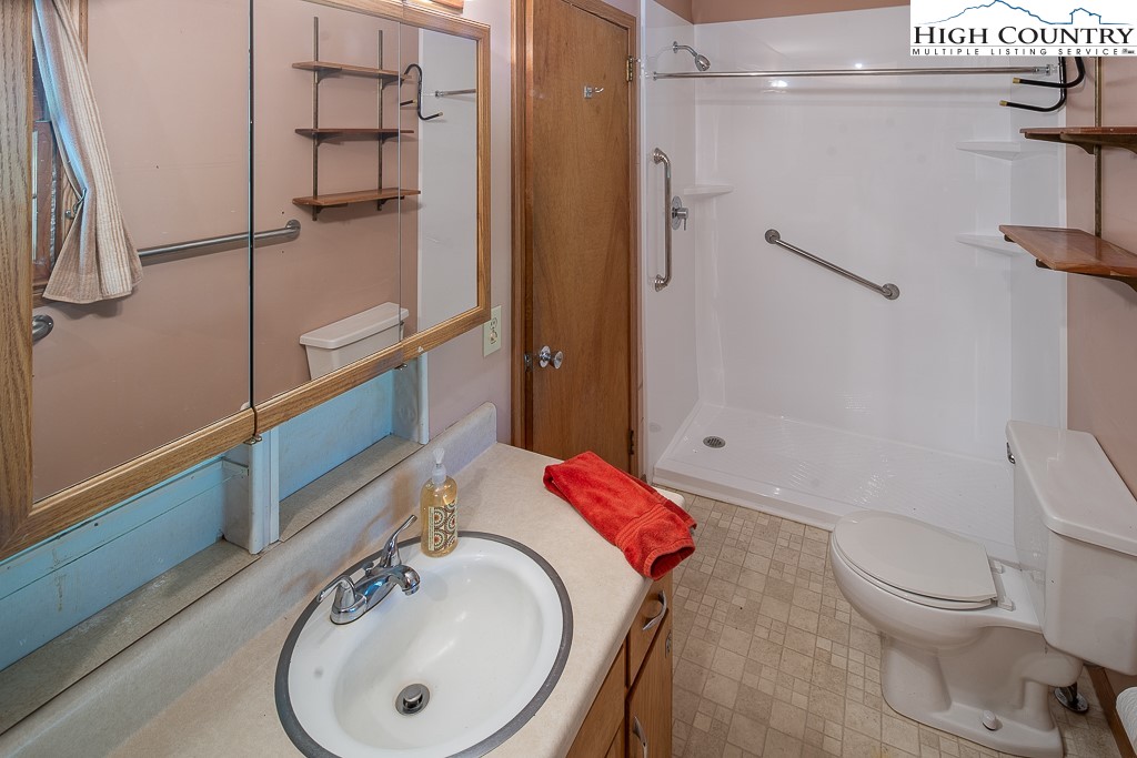 492 Payne Branch Road Boone, NC 28607 - Photo 20 of 49 a bathroom with a sink a toilet and shower