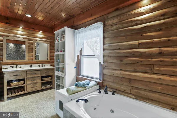 a view of parking garage with cars