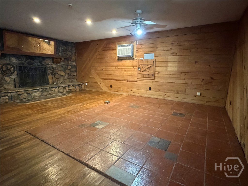 1054 College Station Road Athens, GA 30605 - Photo 4 of 16 Living Room with wood burning fireplace