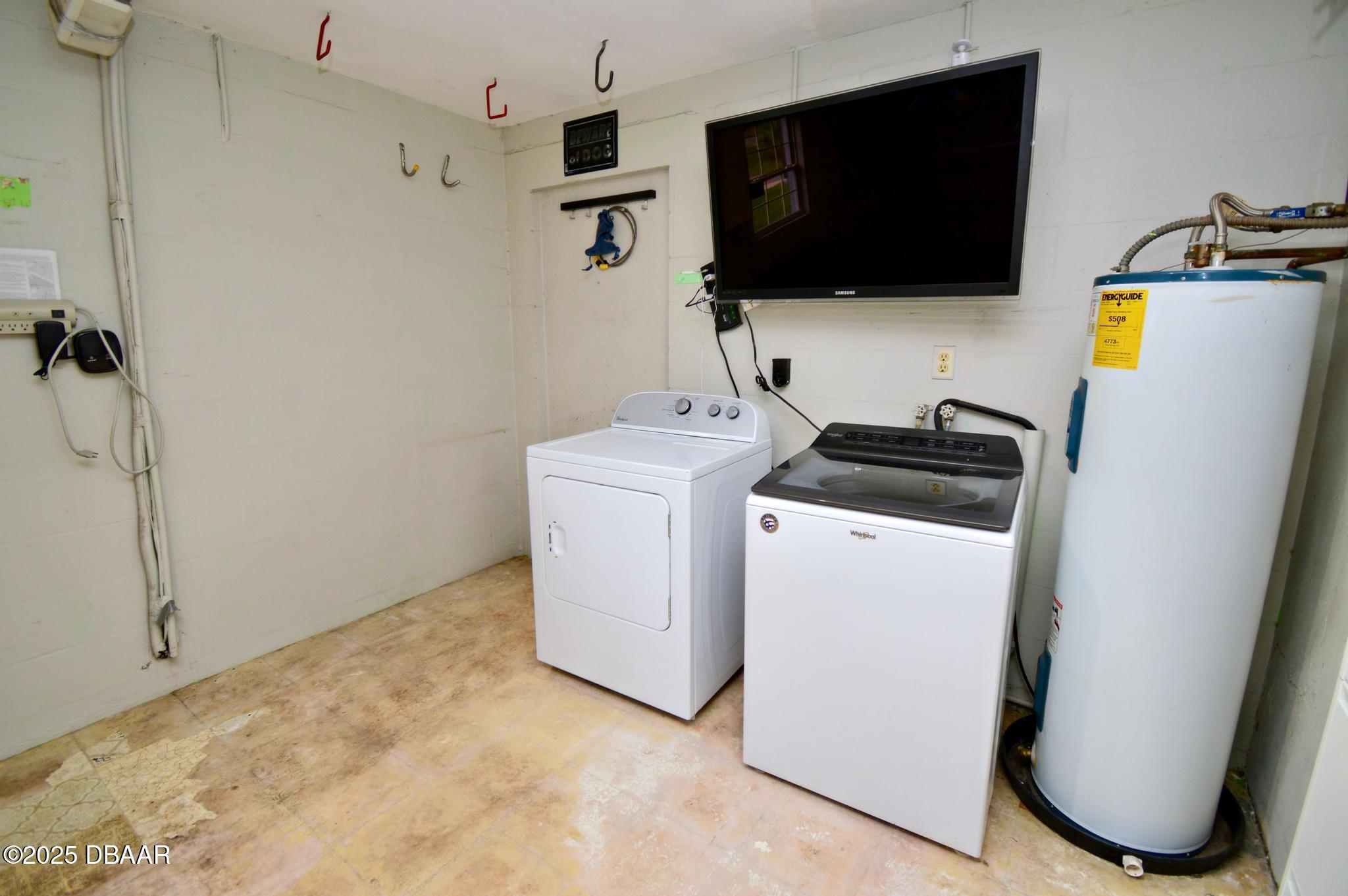 1025 2nd Street Port Orange, FL 32129 - Photo 15 of 33 a view of a storage and utility room with two washing machine