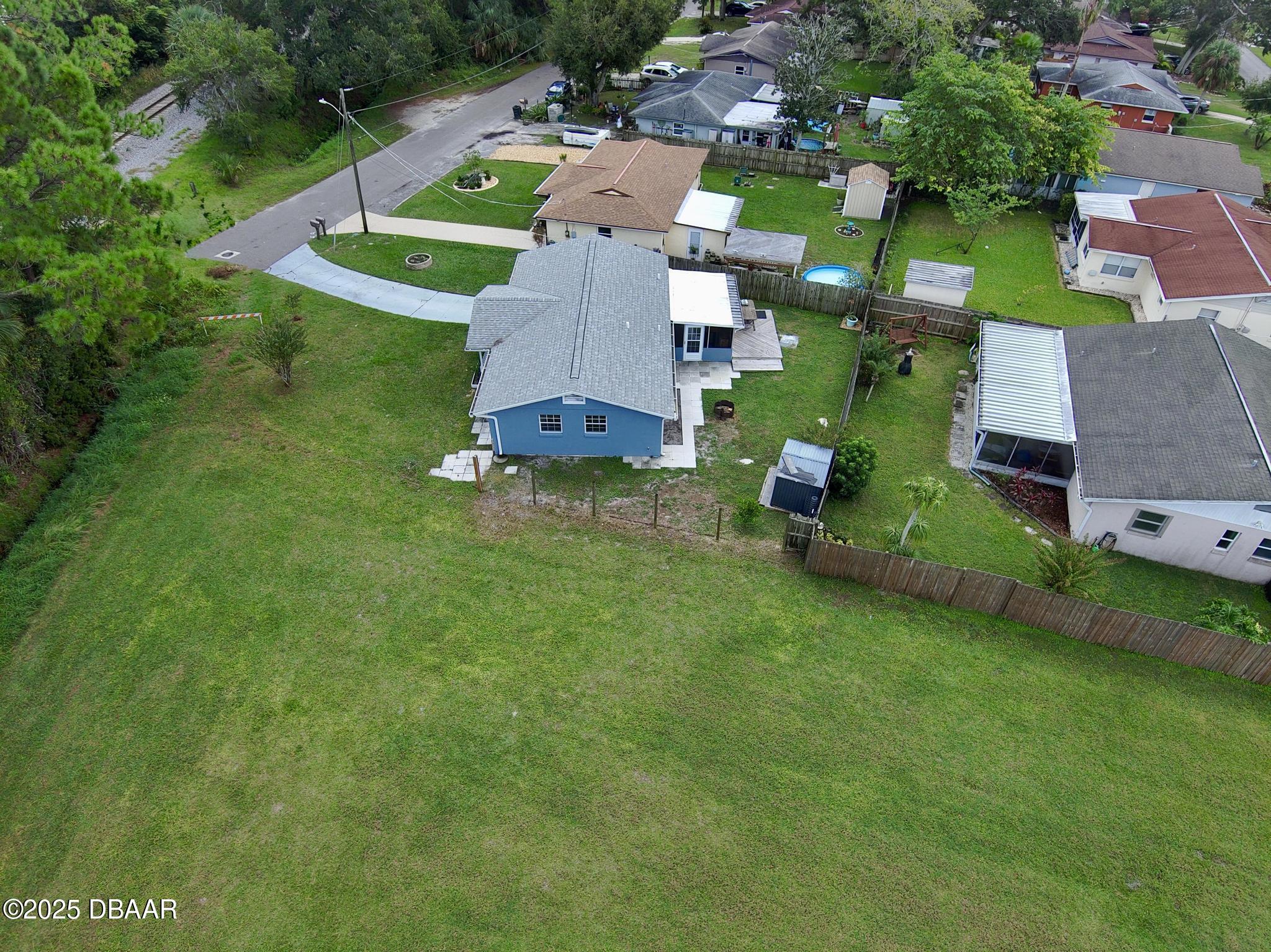 1025 2nd Street Port Orange, FL 32129 - Photo 33 of 33 an aerial view of a house with garden space and street view