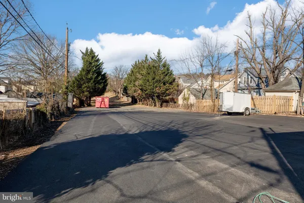 a view of street with houses