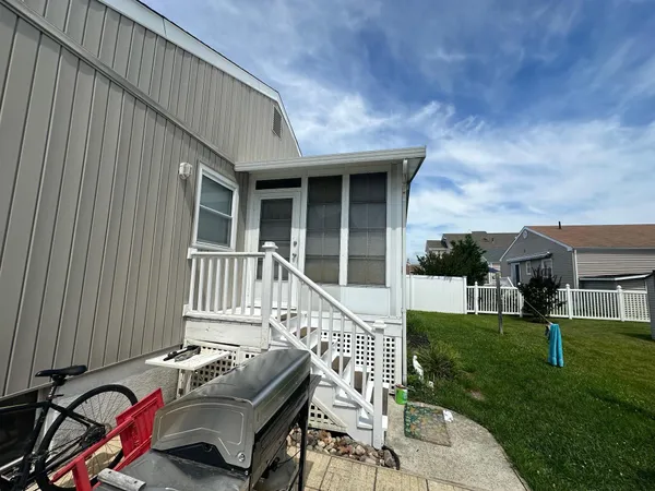 a house view with a garden space
