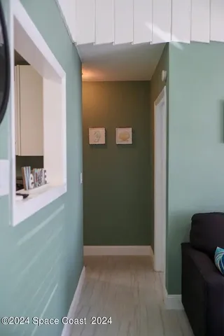 a view of a furniture in a room