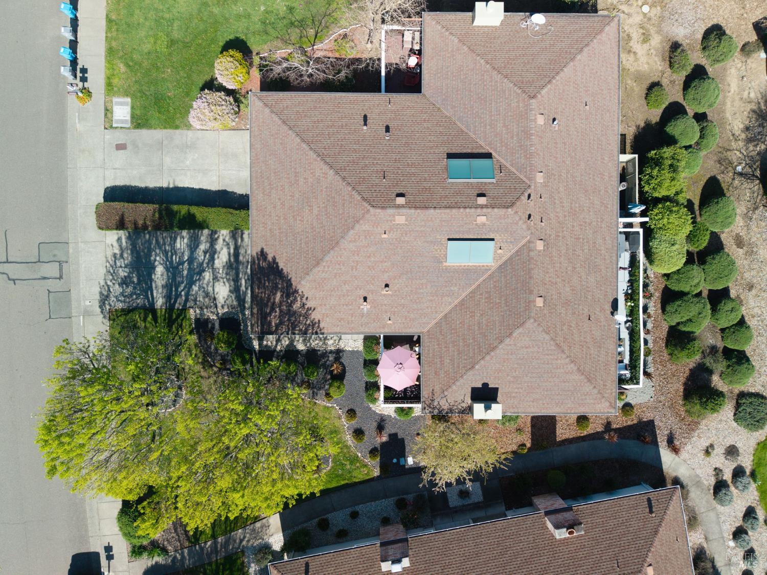 7409 Oakmont Drive Santa Rosa, CA 95409 - Photo 39 of 44 Drone Roof View