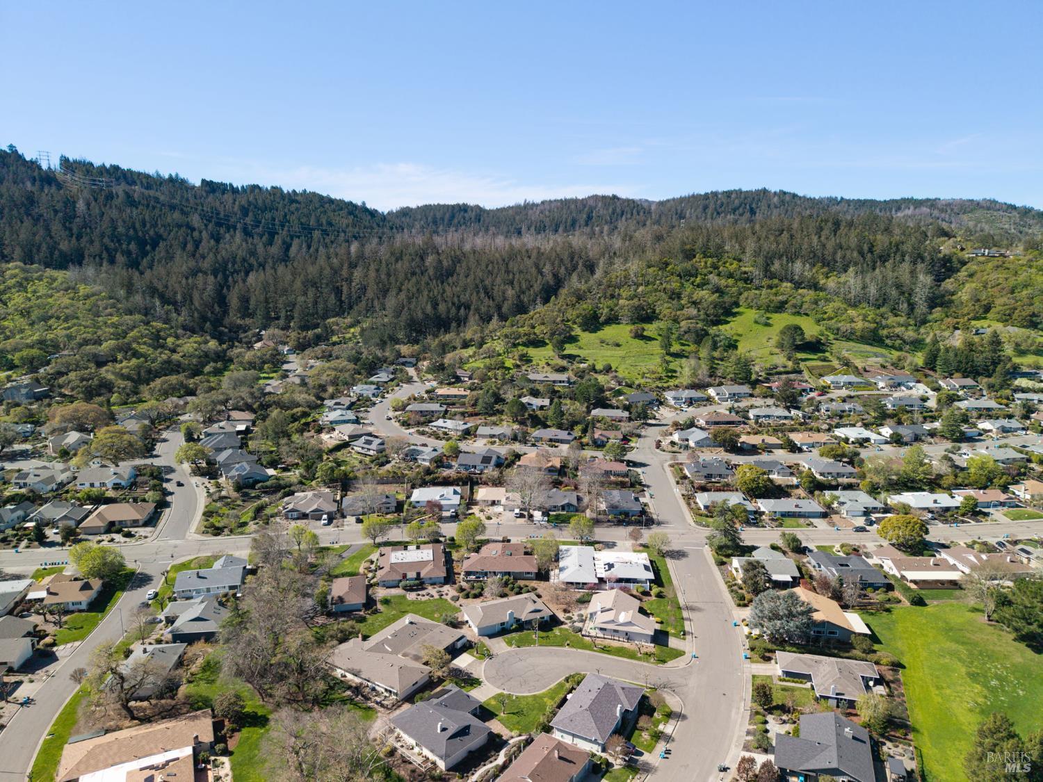 7409 Oakmont Drive Santa Rosa, CA 95409 - Photo 41 of 44 Drone High Rear View