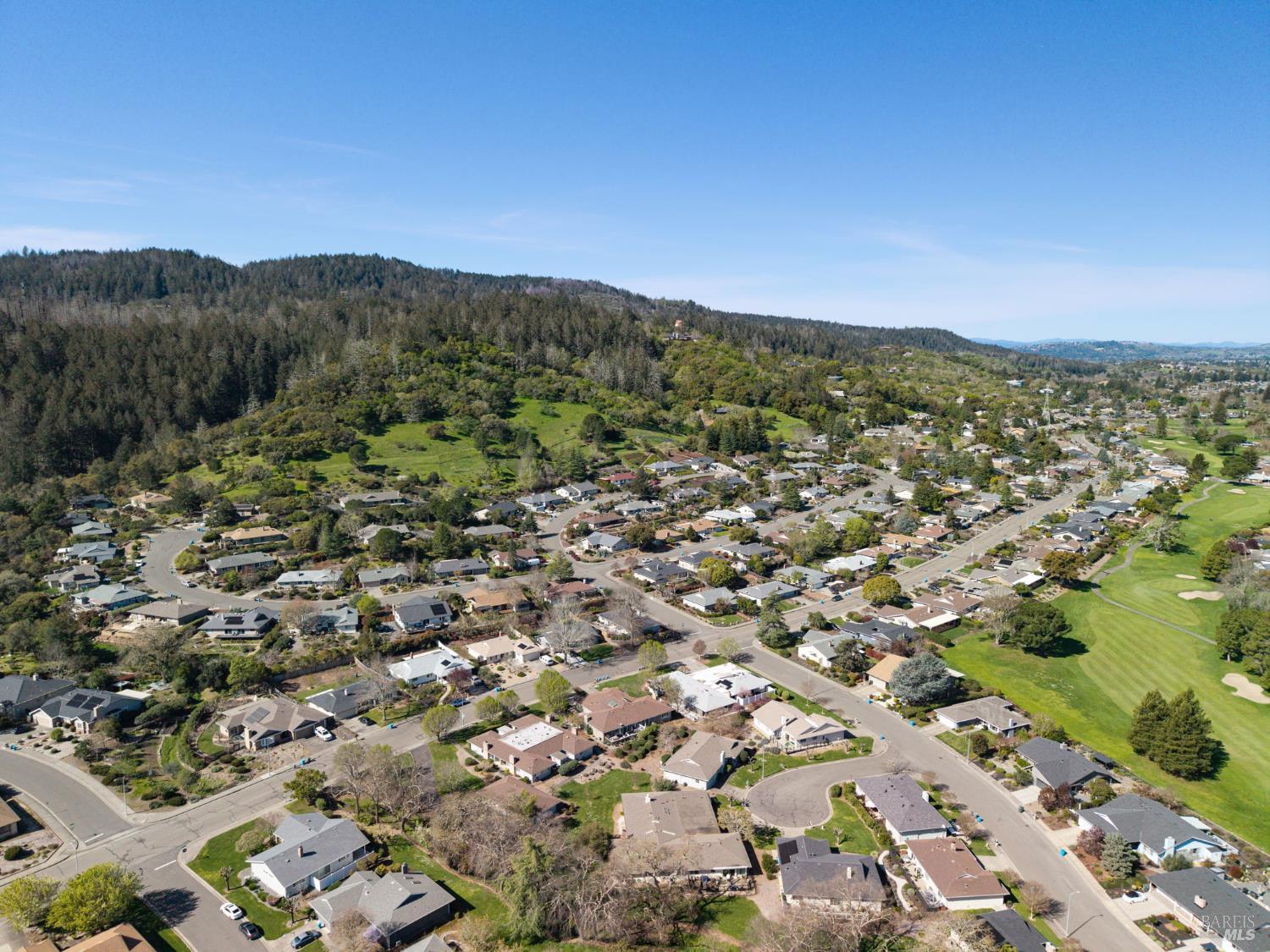 7409 Oakmont Drive Santa Rosa, CA 95409 - Photo 42 of 44 Drone High Side View