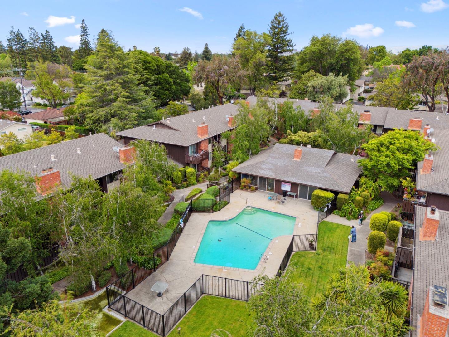 100 East Middlefield Road, Unit 6G Mountain View, CA 94043 - Photo 23 of 34 an aerial view of residential houses with outdoor space and street view