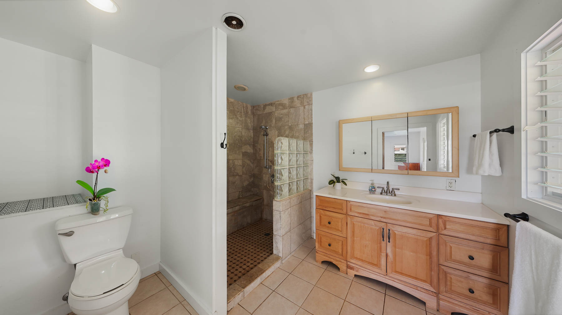 267 Hookipa Road Kapaa, HI 96746 - Photo 12 of 23 a spacious bathroom with a sink mirror vanity and toilet