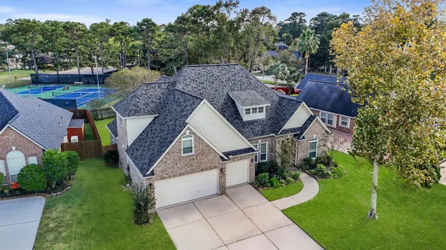 a aerial view of a house
