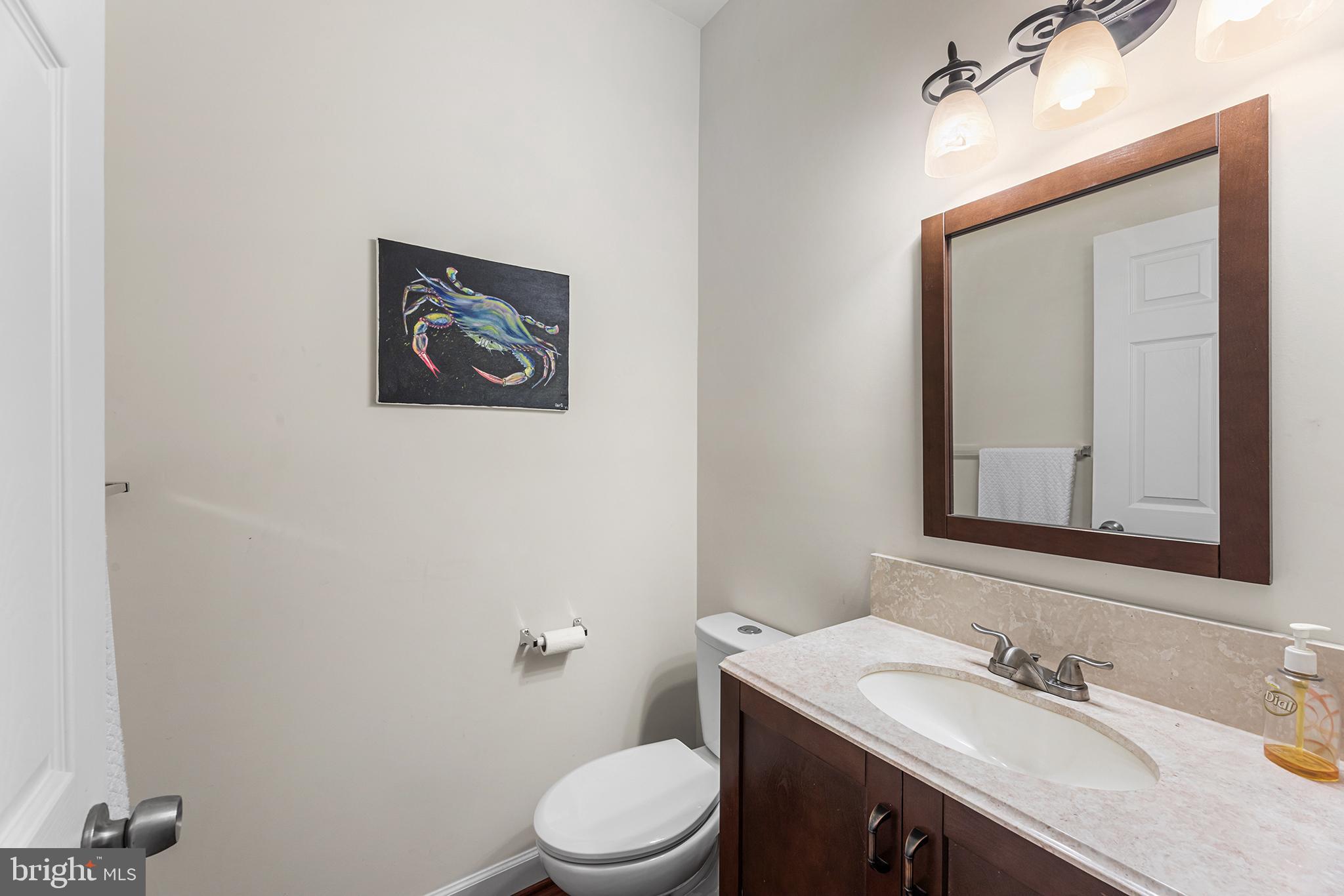 1252 Old Madison Road Madison, MD 21648 - Photo 12 of 55 a bathroom with a toilet a sink and mirror