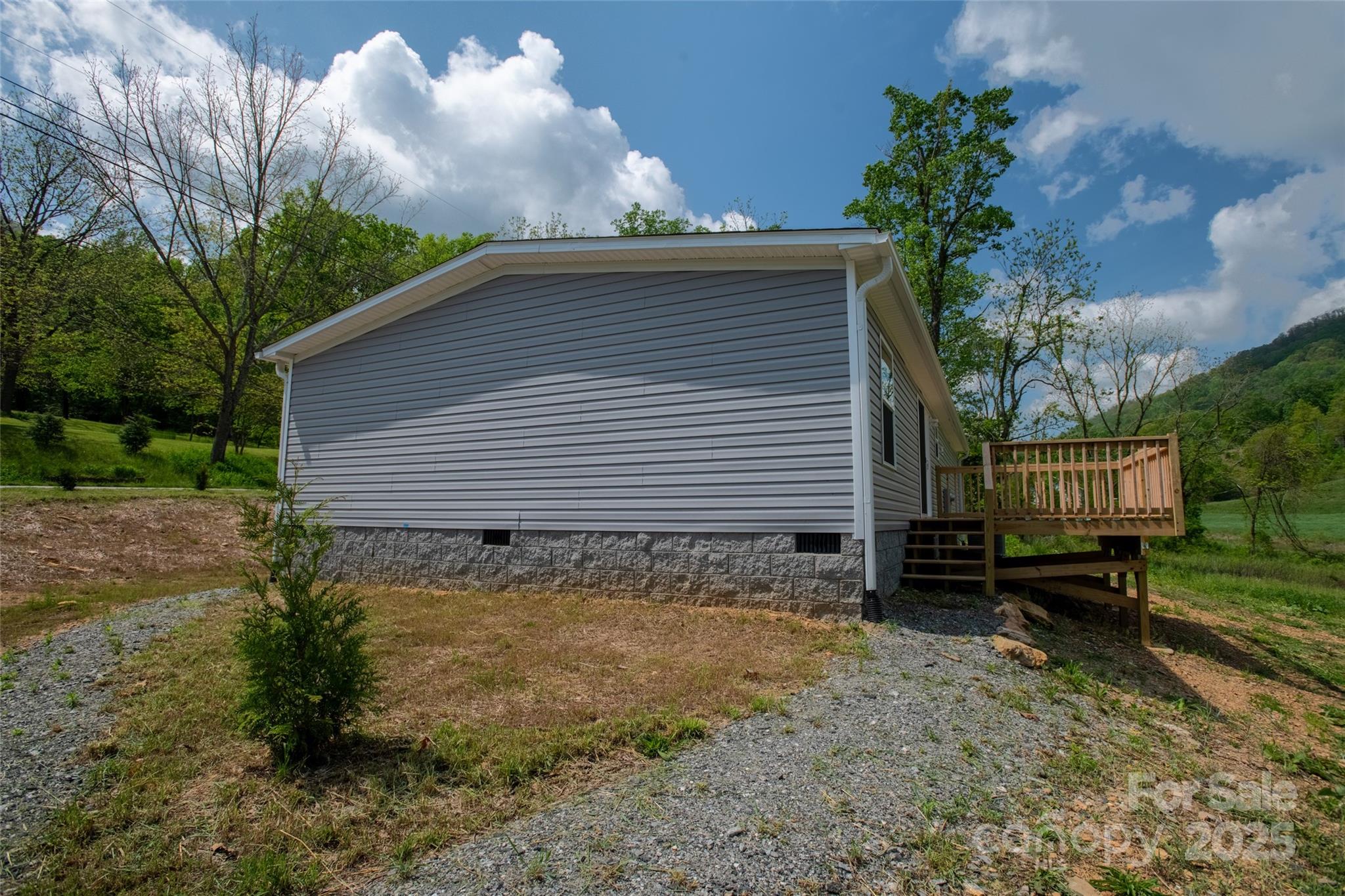 1455 Newfound Road Leicester, NC 28748 - Photo 46 of 47 a backyard of a house with barbeque oven and trees