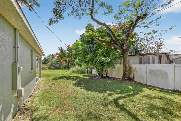 a view of backyard with garden