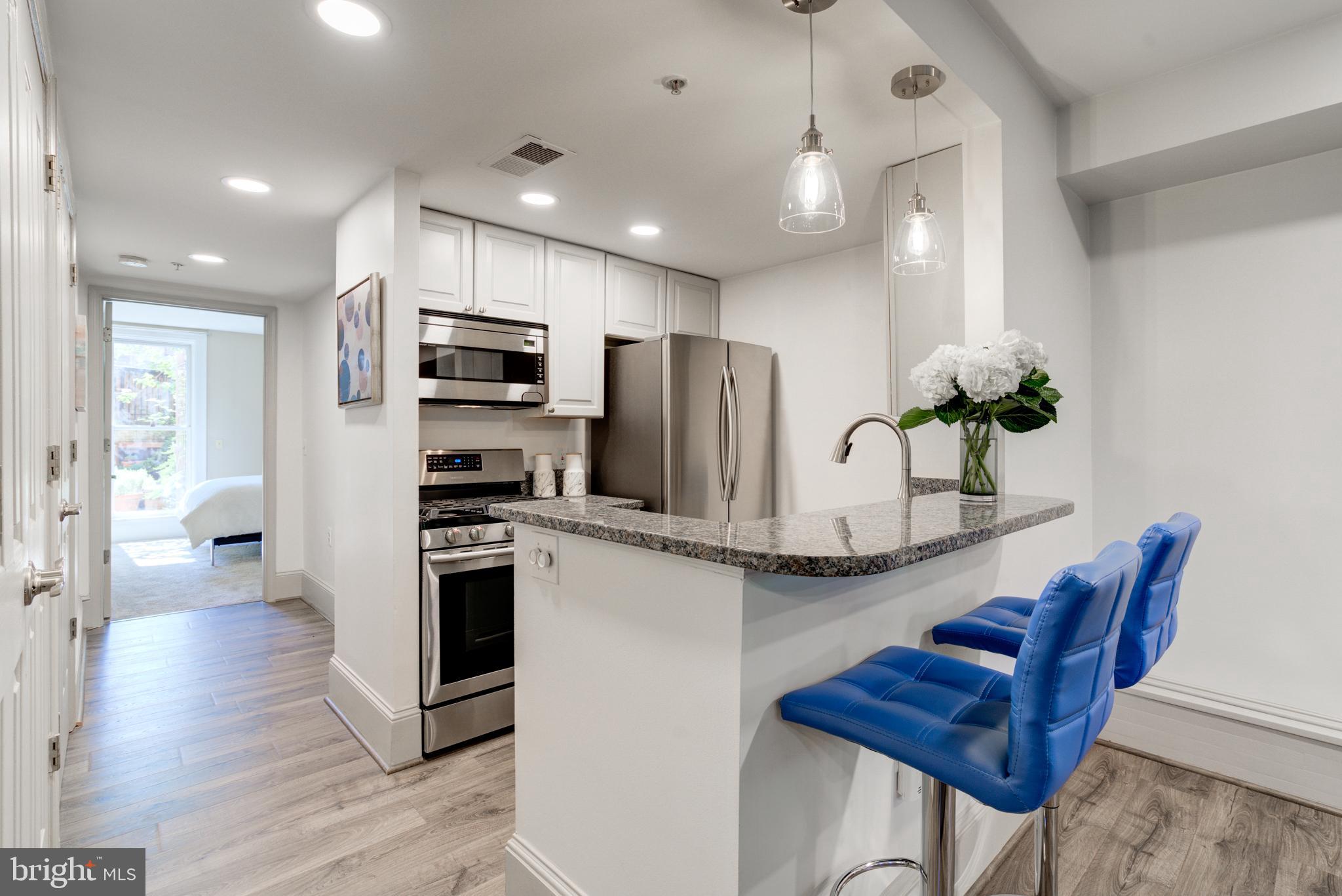 20 Logan Circle Northwest, Unit LL3 Washington, DC 20005 - Photo 7 of 17 Newly Updated Kitchen with Granite Countertops