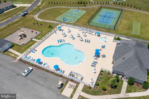 a view of a park with slide