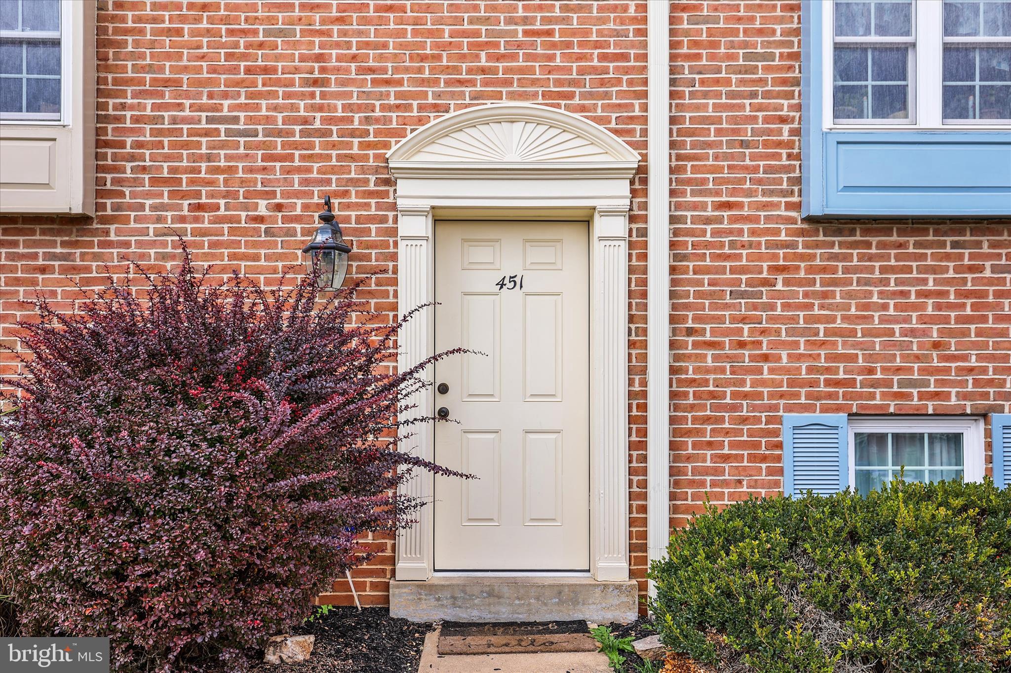a view of front door of house