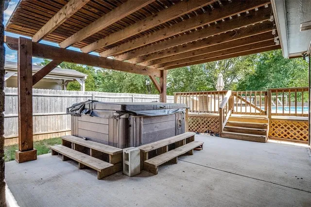 a view of outdoor space with seating area
