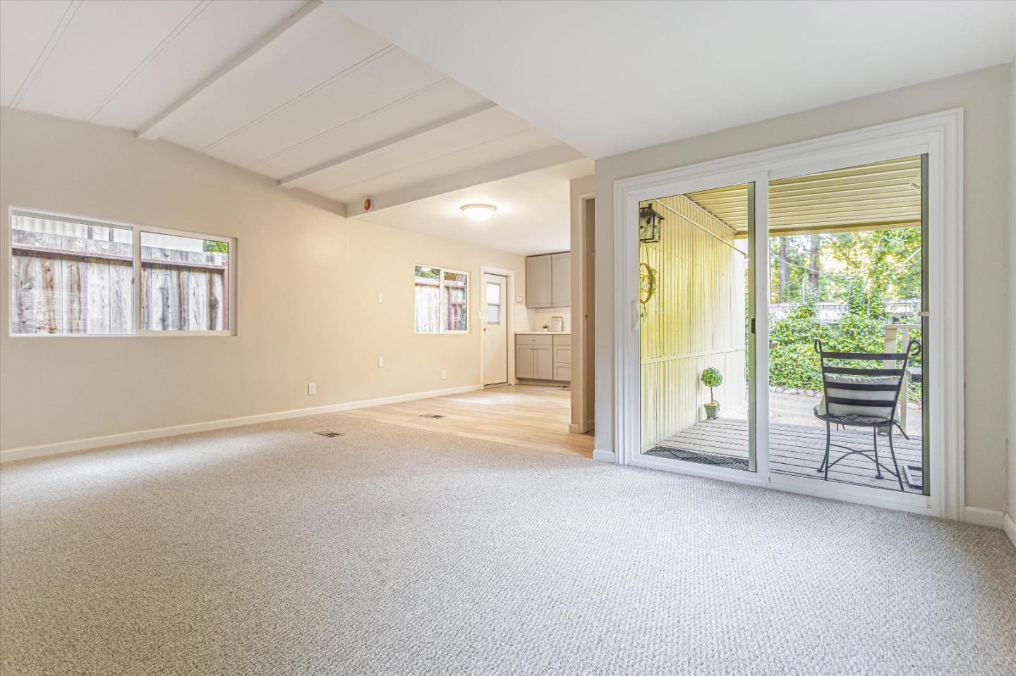 265 Brown Gables Road, Unit 34 Ben Lomond, CA 95005 - Photo 11 of 33 a view of an empty room with a fireplace