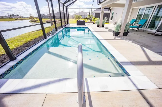 a view of a lake with a mountain
