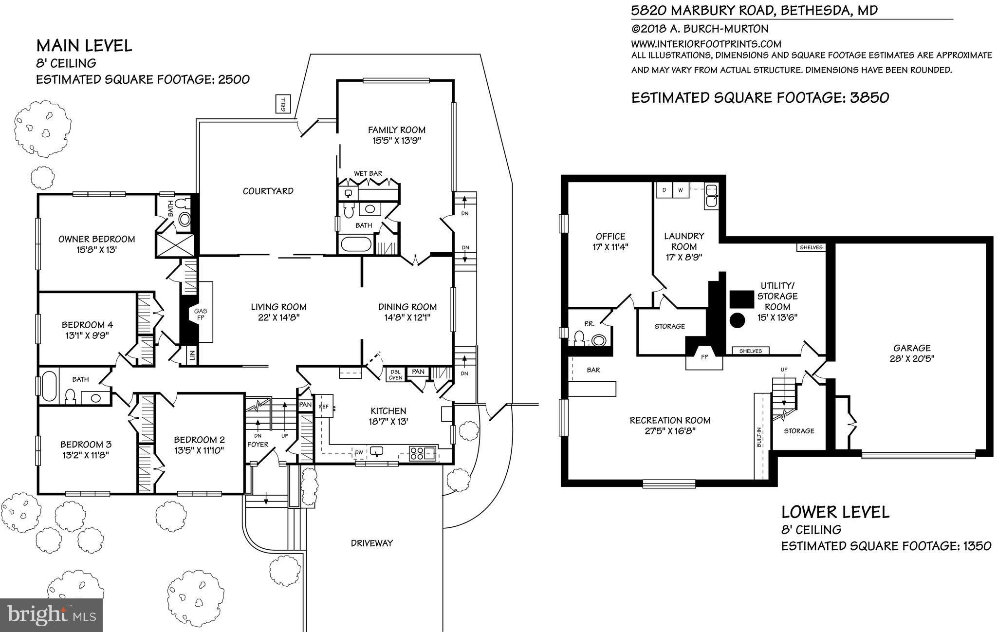 5820 Marbury Road Bethesda, MD 20817 - Photo 2 of 2 Existing floorplan