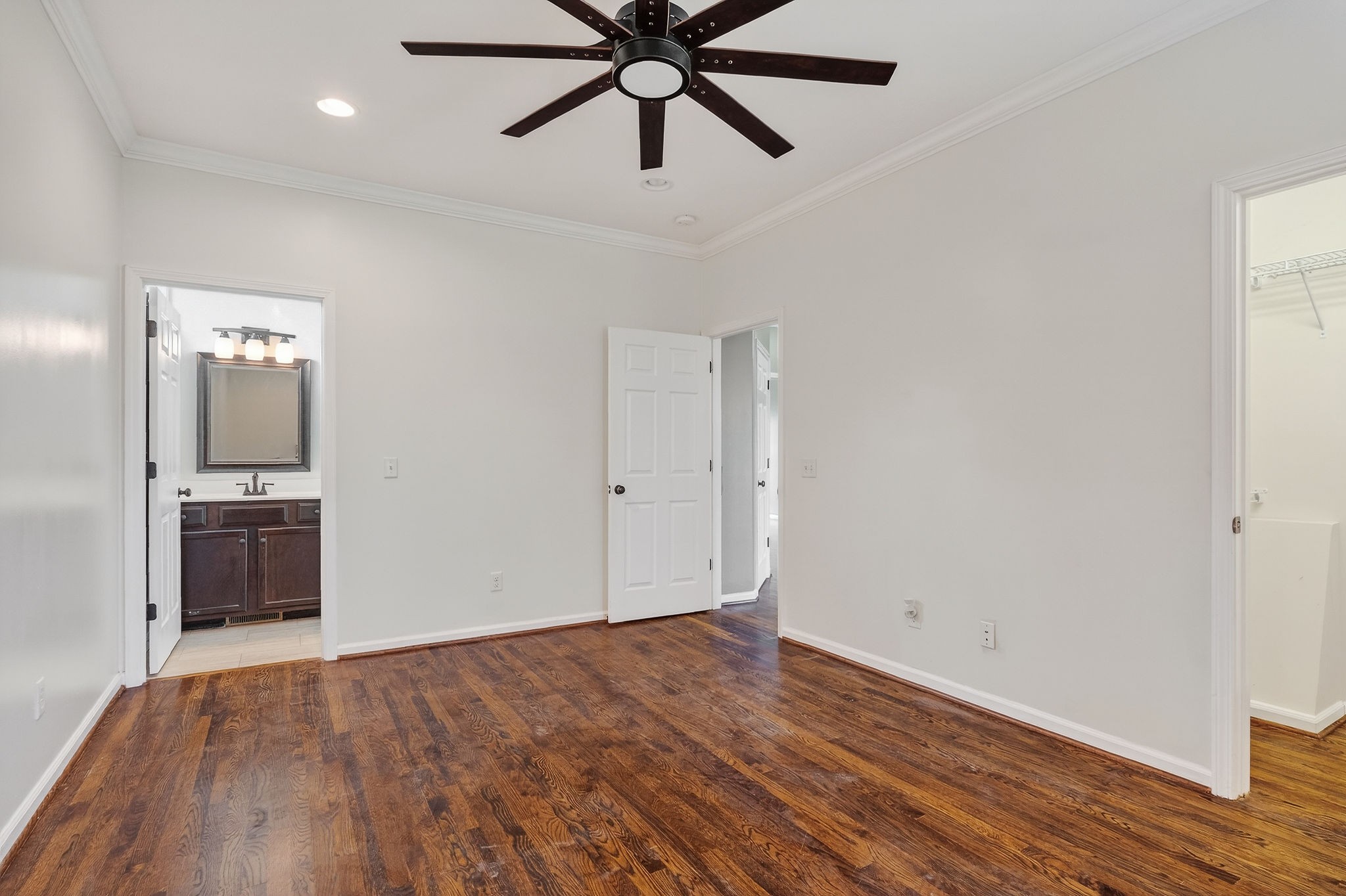 4029 Buffalo Valley Road Cookeville, TN 38501 - Photo 27 of 36 a view of empty room with wooden floor and ceiling fan