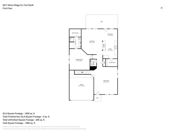 $2,625 | 5817 Mirror Ridge Drive, Fort Worth, TX 76179