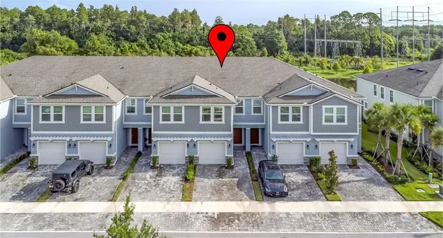 a aerial view of a house