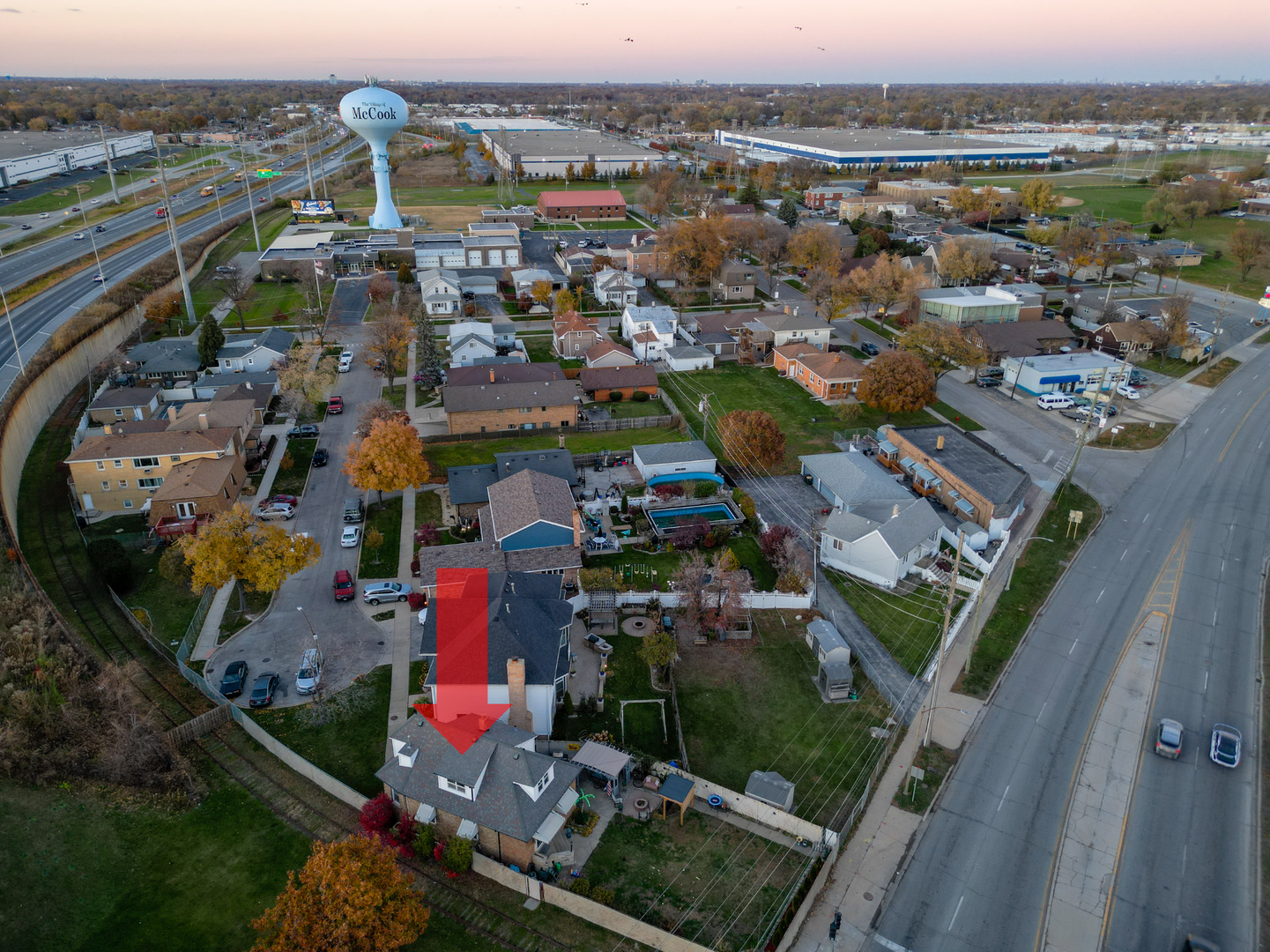 8440 Joliet Road McCook, IL 60525 - Photo 31 of 36 an aerial view of residential houses with outdoor space