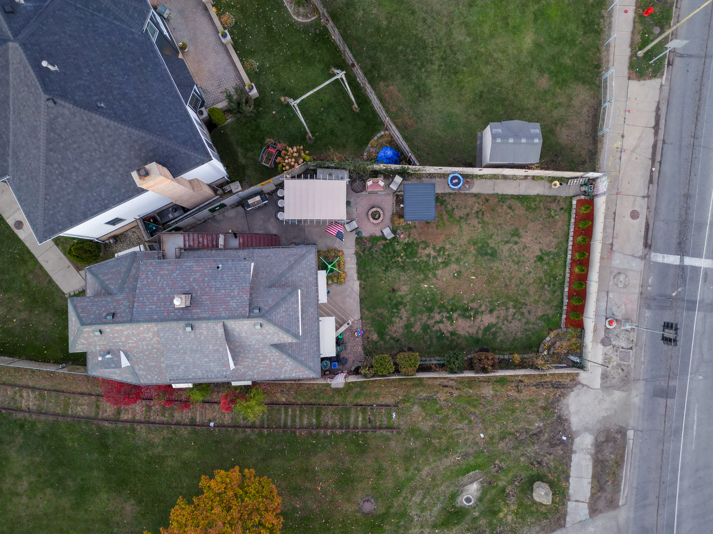 8440 Joliet Road McCook, IL 60525 - Photo 34 of 36 an aerial view of a house with a yard basket ball court and outdoor seating