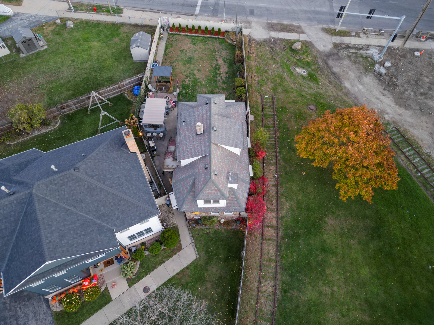 8440 Joliet Road McCook, IL 60525 - Photo 35 of 36 an aerial view of a house with a garden
