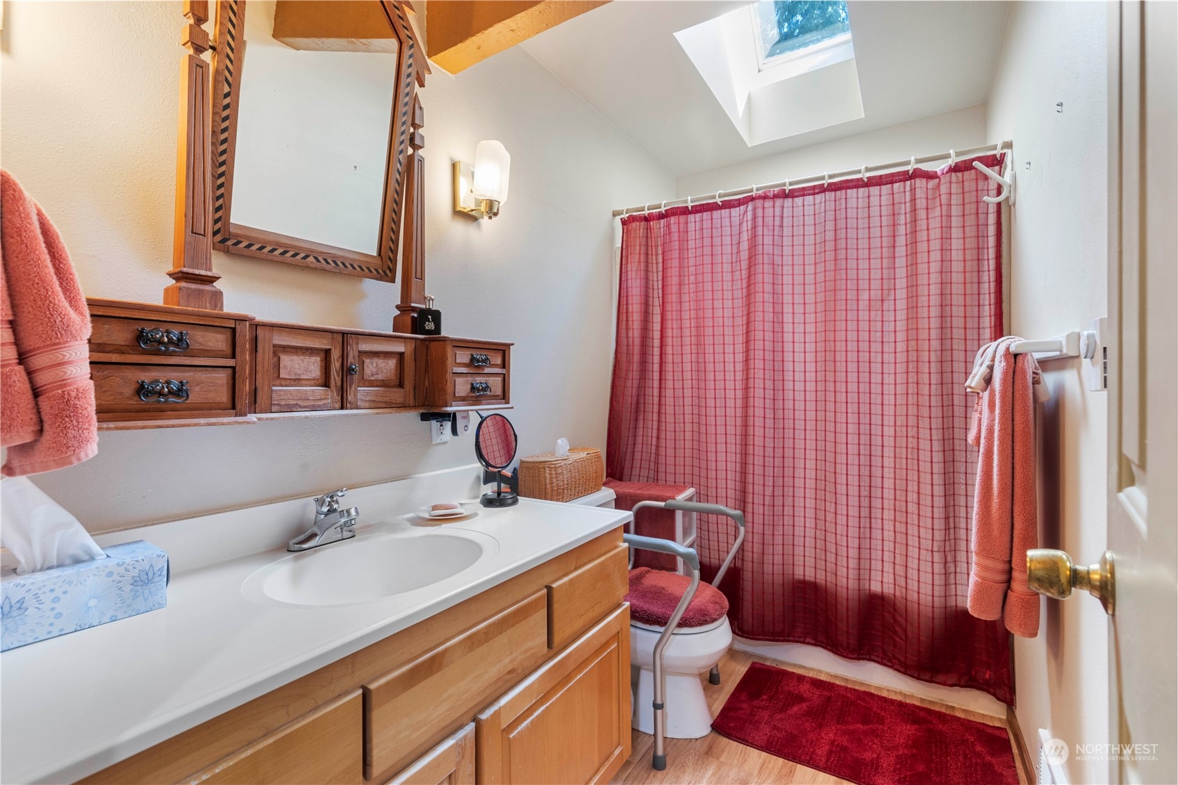 5523 Lerch Road Snohomish, WA 98290 - Photo 17 of 32 a bathroom with a sink and a mirror