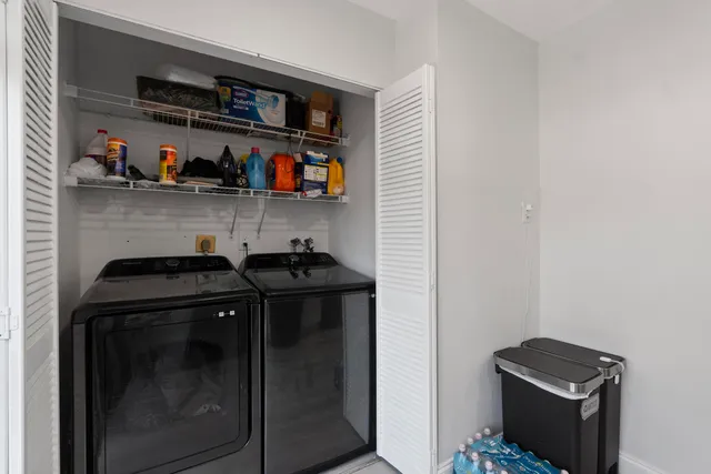 a close view of shoes and cabinets