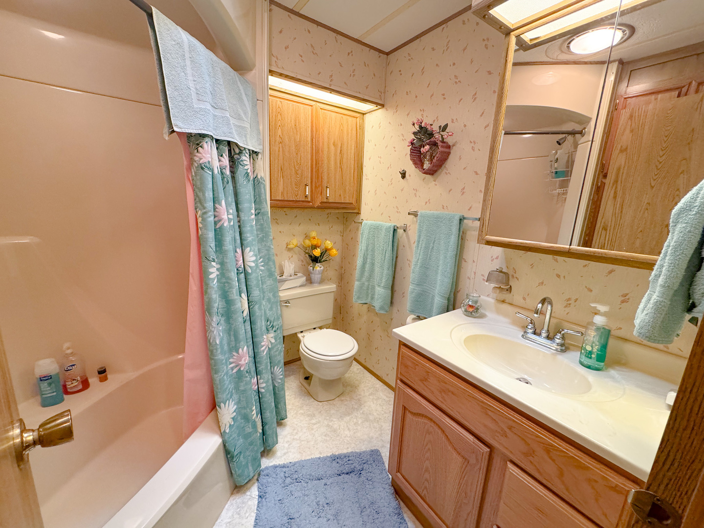 21-102 Woodhaven Sublette, IL 61367 - Photo 19 of 19 a bathroom with a sink a toilet and shower
