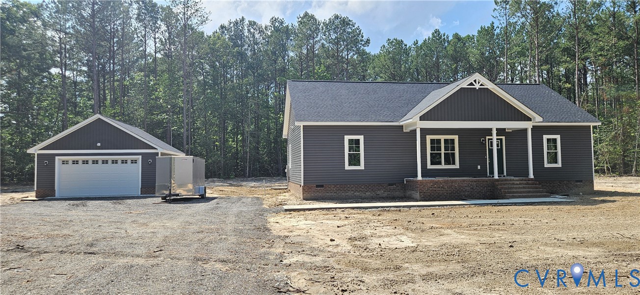 2982 Ashdale Road Center Cross, VA 22437 - Photo 2 of 17 Ranch-style residence featuring dark gray siding,