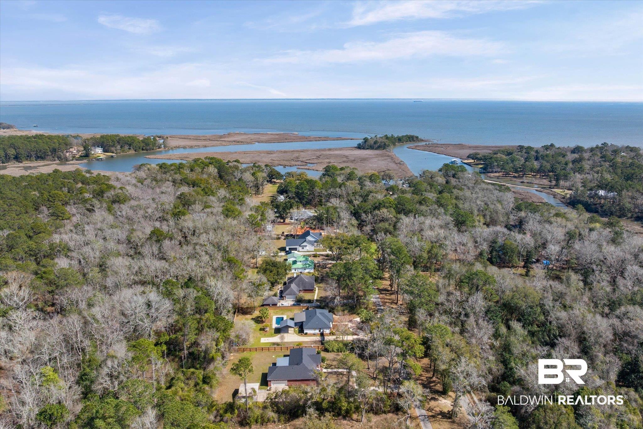 3216 Bay Booster Club Road Theodore, AL 36582 - Photo 39 of 46 Drone / aerial view of a large body of water