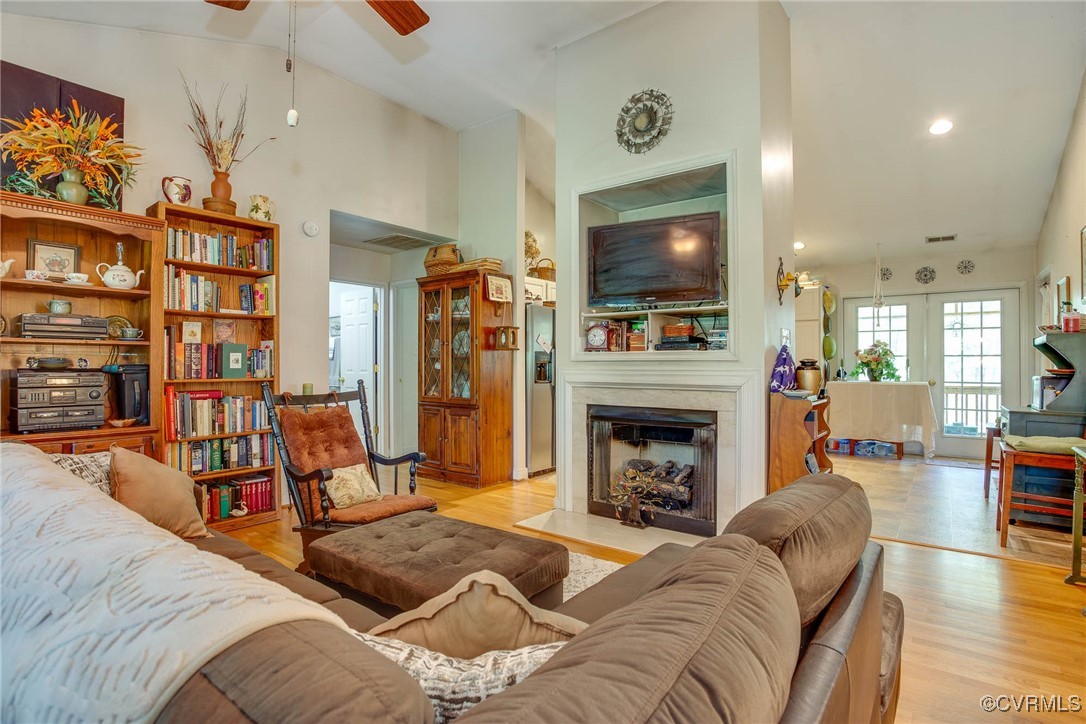 3875 Wakema Road West Point, VA 23181 - Photo 13 of 45 a living room with furniture and a fireplace