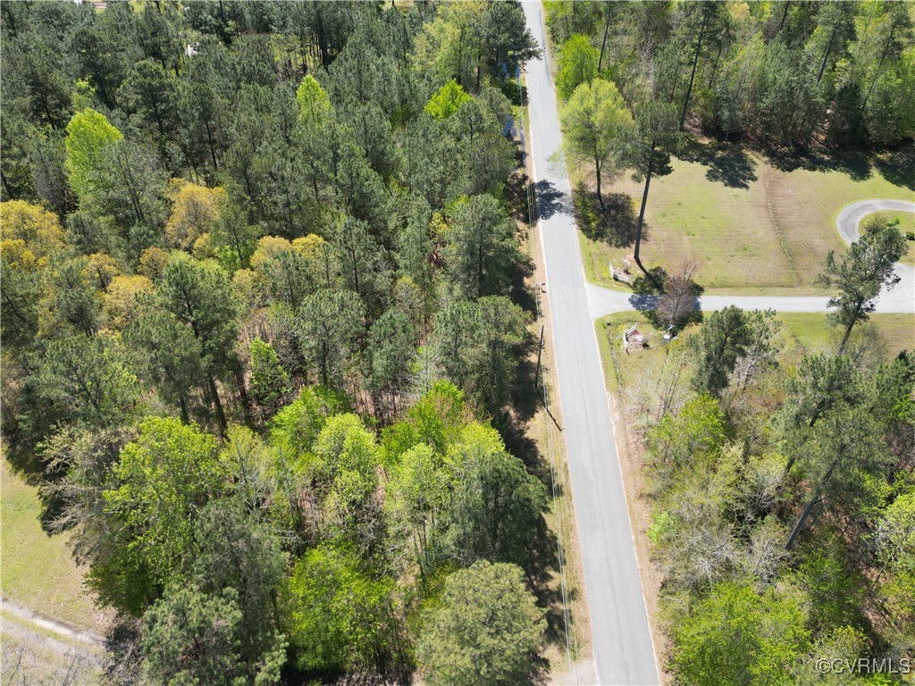 3875 Wakema Road West Point, VA 23181 - Photo 44 of 45 an aerial view of residential house with outdoor space and trees all around