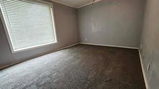 an empty room with a window