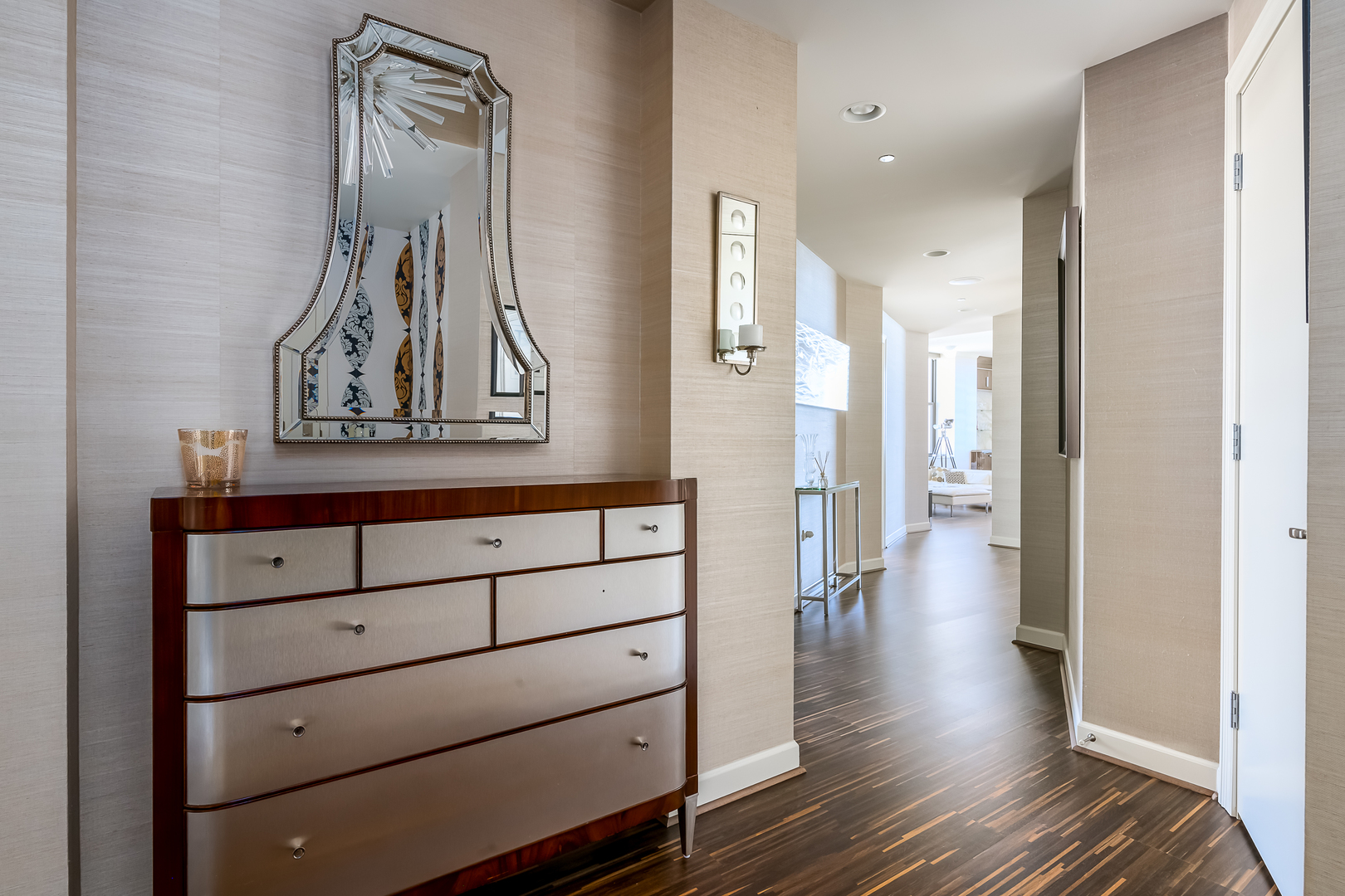 310 South Michigan Avenue, Unit 1900 Chicago, IL 60604 - Photo 2 of 29 a view of hallway with wooden floor