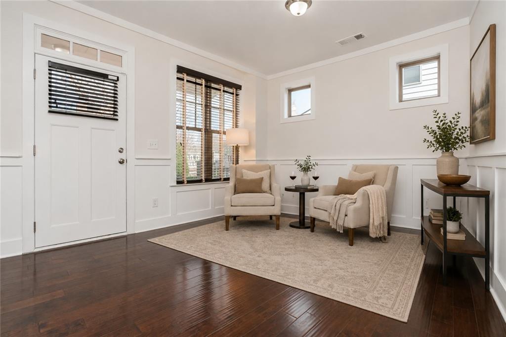 5914 High Hampton Lane Mableton, GA 30126 - Photo 11 of 32 a living room with furniture and wooden floor