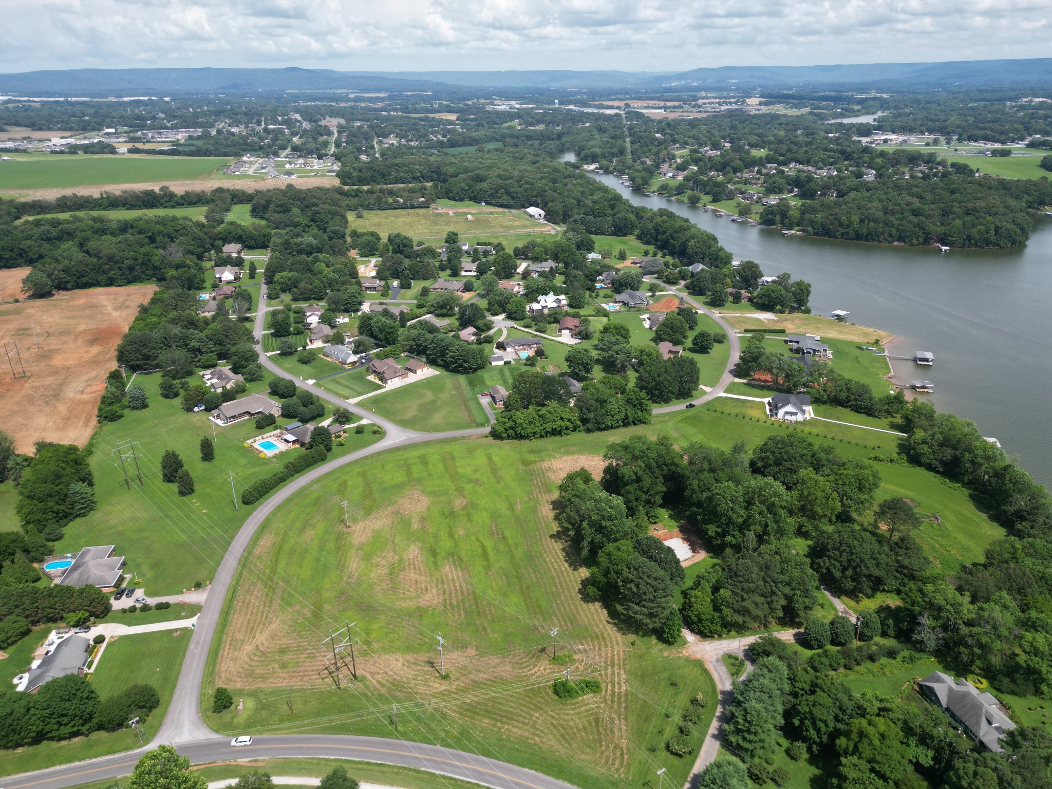 0 Lakeview Way Winchester, TN 37398 - Photo 6 of 17 an aerial view of residential houses with outdoor space and river