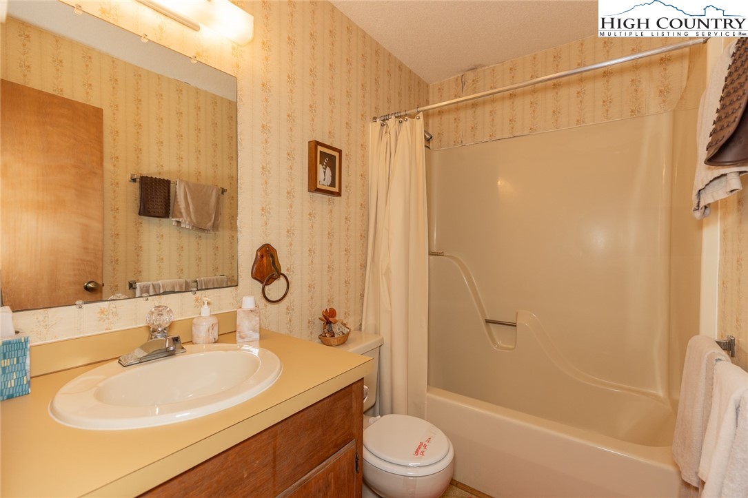 184 Birch Lane Deep Gap, NC 28618 - Photo 13 of 31 a bathroom with a sink a toilet and shower