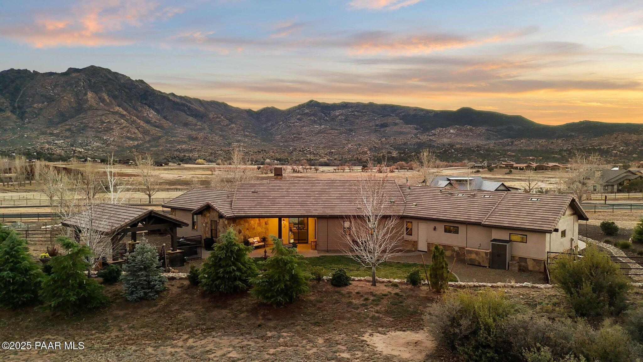 9309 North Callahan Road Prescott, AZ 86305 - Photo 33 of 55 a view of a terrace with a lake view