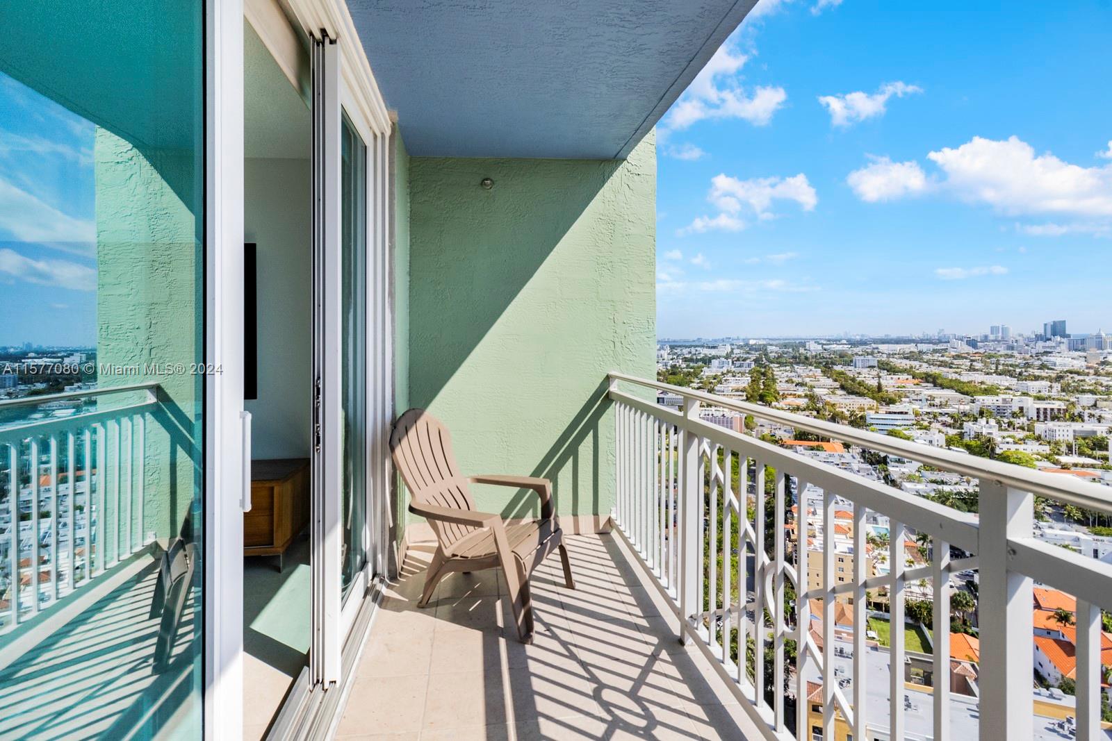 90 Alton Road, Unit 2907 Miami Beach, FL 33139 - Photo 7 of 18 a view of balcony with furniture