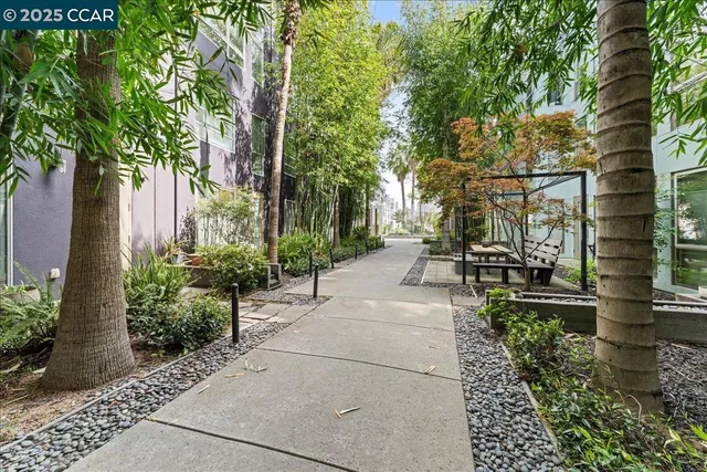 a front view of a building with garden