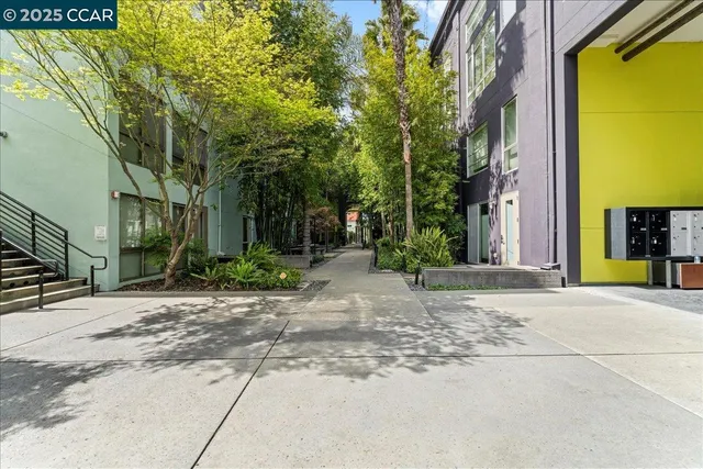 a view of a street with buildings