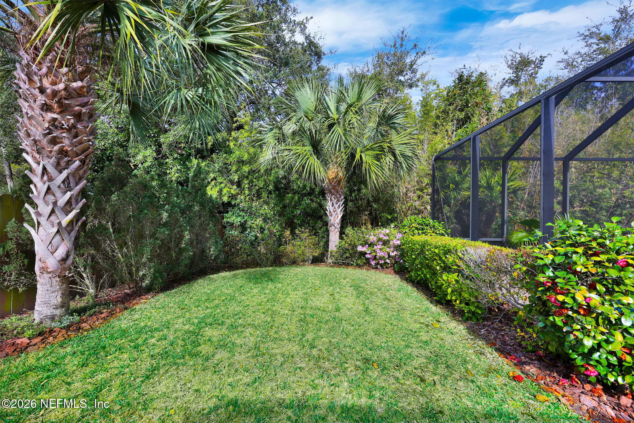 157 Oak Common Avenue St. Augustine, FL 32095 - Photo 41 of 57 a view of a backyard with potted plants and large trees